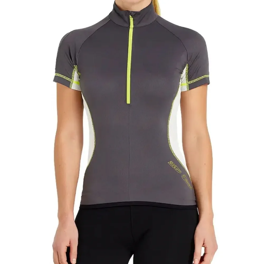 64032703 Remera Northland Dry Fit Manga Corta Poloshirt Mujer con Cierre Anthrazit S