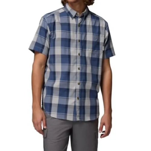 Camisa Columbia Rapid Rivers II Hombre Azul Manga Corta S