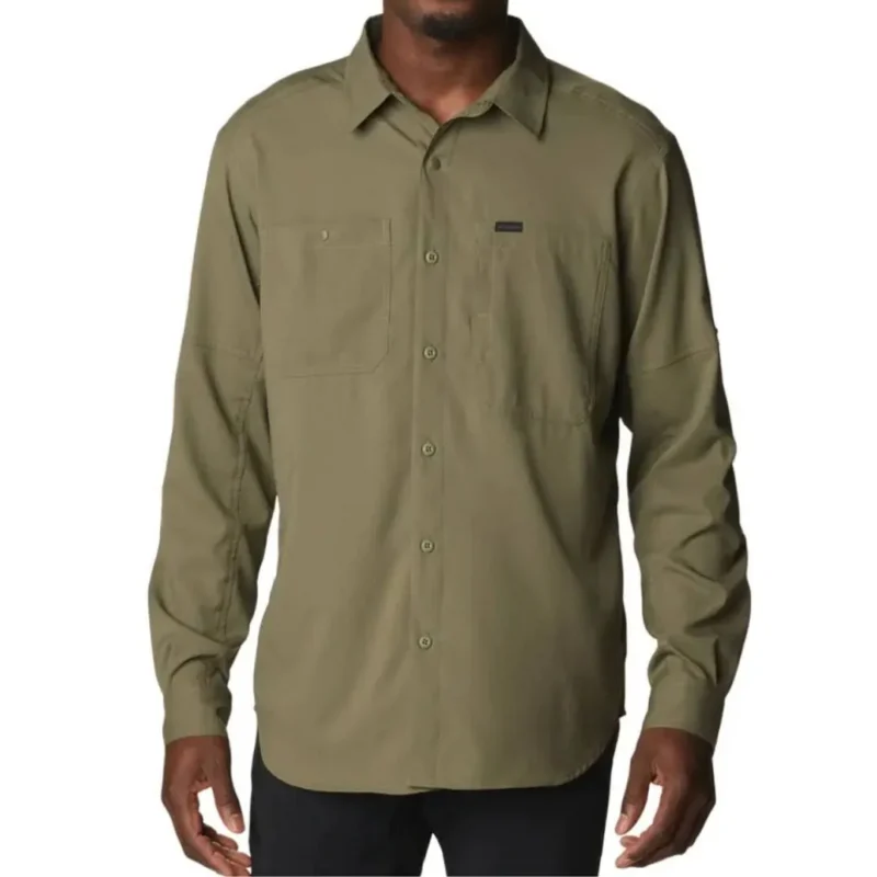Camisa Columbia Silver Ridge 2.0 Hombre Verde Manga Larga L