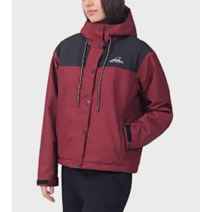 Campera Lynn Mujer Bordo Wine/Negro Mate L