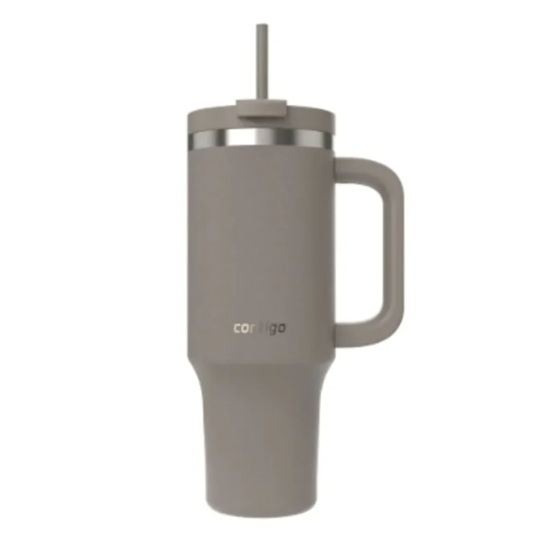 Vaso Termico Contigo Streetevil 1,180lts con Manija y Bombilla Inky Cap/Gris Topo