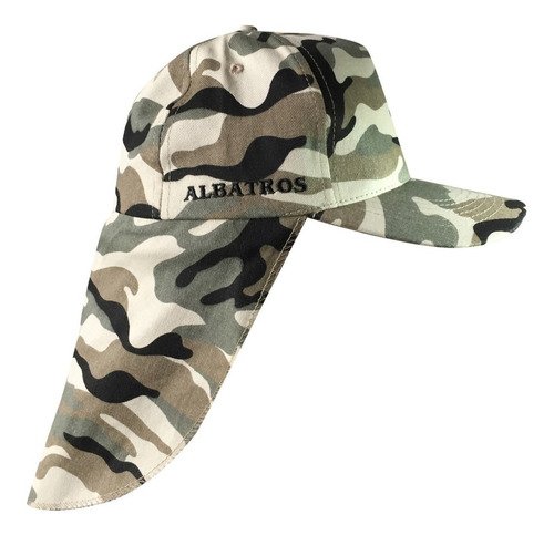 Gorra 299B con Cubrenuca Camuflada Arena Verde Unisex Talle Único Albatros