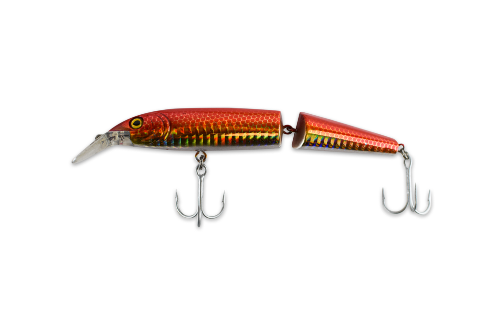 Señuelo 5258-L22 Articulado con Pal. 15 Cm/2Rob Rojo/Plata Albatros