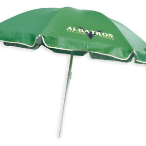 Sombrilla 2mts Aluminizada Verde Musgo con Bordes Blancos S/Funda Reclinable Albatros