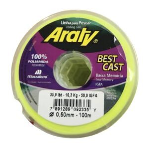 Nylon Best Cast 0,40Mmx100mts 11kg/24,3Lb Amarillo Flour 2214-040 Araty