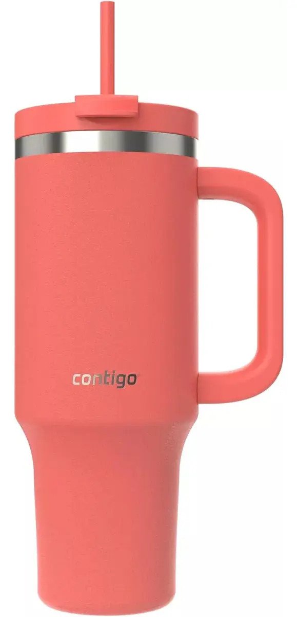 Vaso Termico Streetevil 1,180lts con Manija y Bombilla Coral Contigo Vaso Termico Streetevil 1,180lts con Manija y Bombilla Coral Contigo