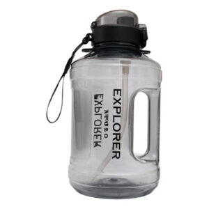 Botella Plastica Explorer 2,2lts con Pico Transparente y Negro