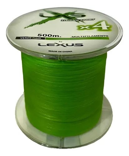 Multifilamento 4X 0,10mm/ 6,00kg-14Lb/500mts Verde Fluo Lexus