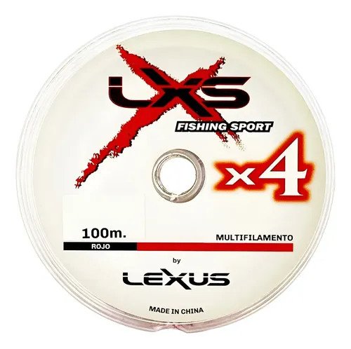 Multifilamento 4X 0,12mm/ 7,00kg-16Lb/100mts Rojo Lexus