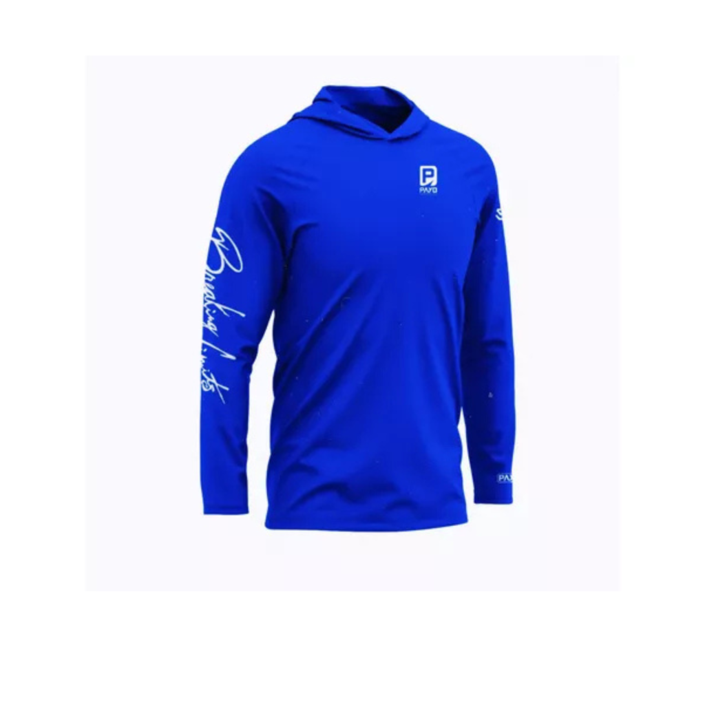 Remera Breaking Limits Azul Francia con Cap C.payobl Full Color Manga Larga Uv Hombre S Payo