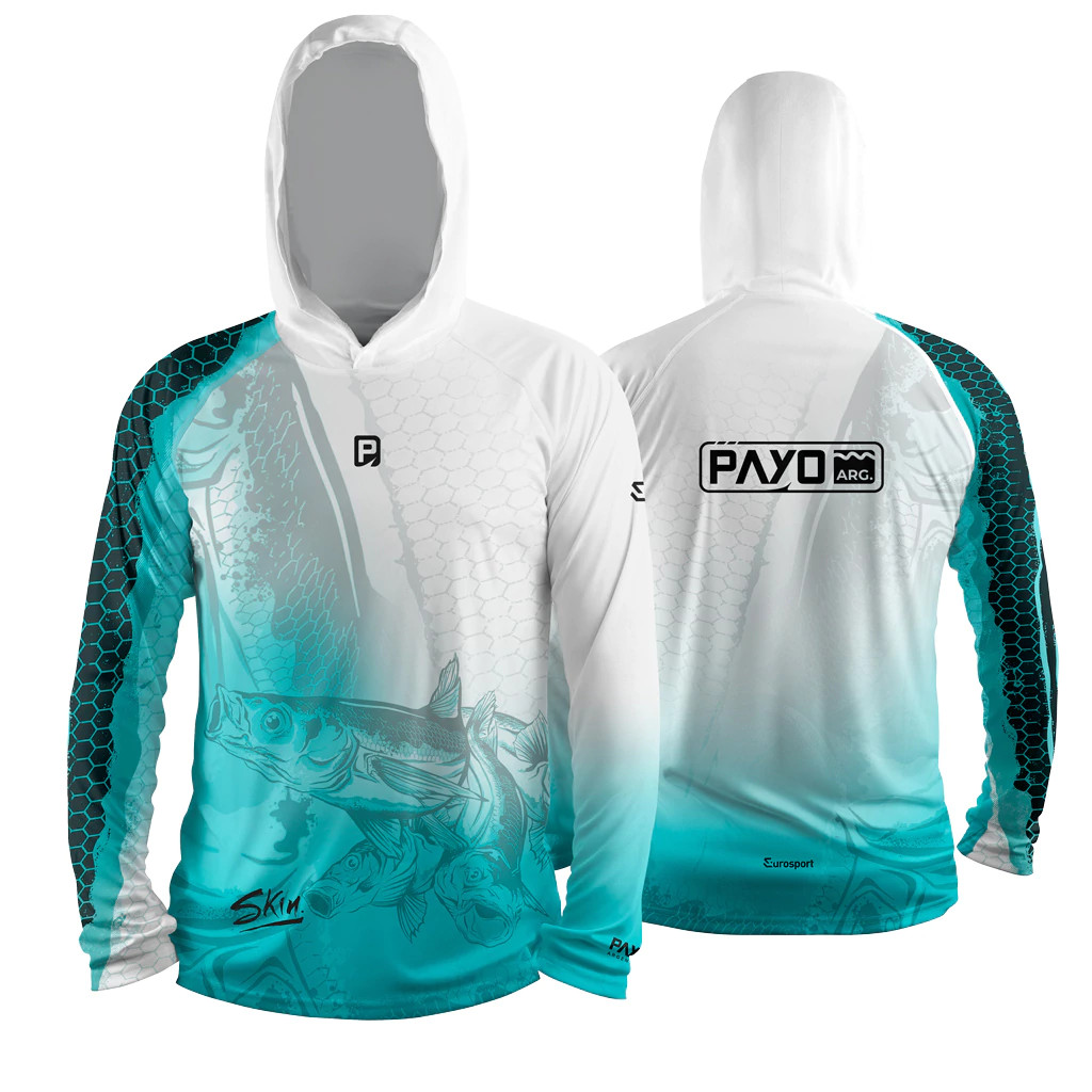 Remera Pejerrey con Capucha C.1006P Manga Larga Uv Hombre S Payo