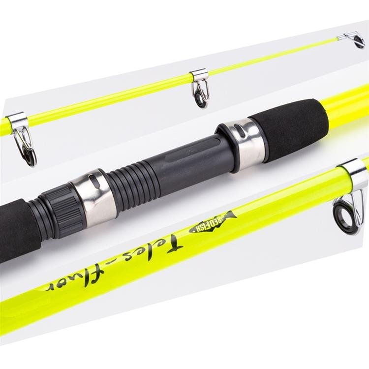 Caña Telescópica Teles-Fluor 2,70mts /6 Secc Amarilla Red Fish
