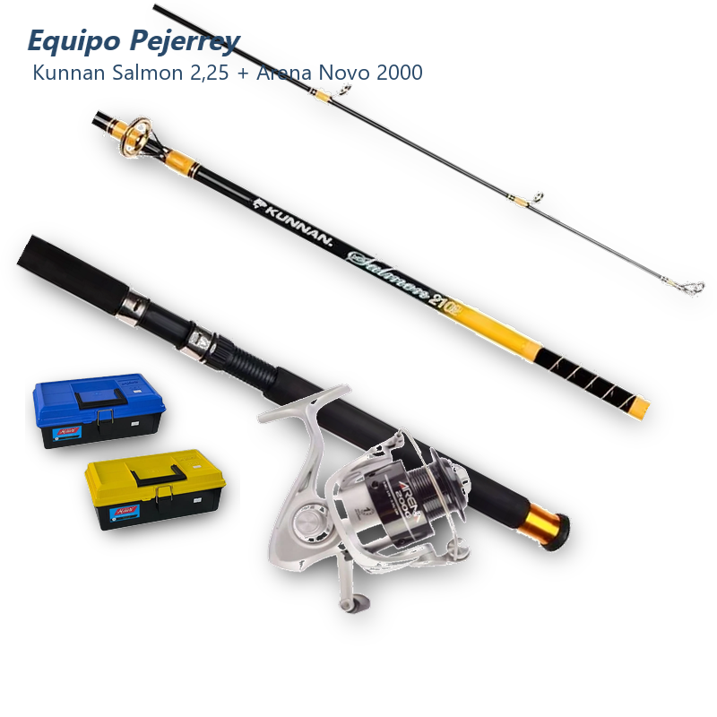 Equipo Pejerrey Para Avanzar — Caña + Reel + Caja + Accesorios