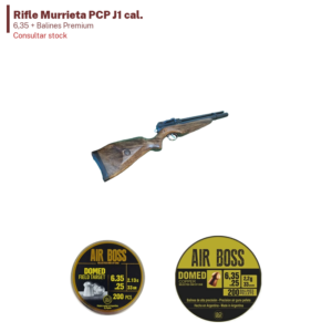 Rifle Murrieta PCP J1 cal. 6,35 + Balines Premium