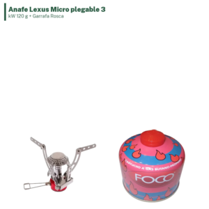 Anafe Lexus Micro plegable 3 kW 120 g + Garrafa Rosca