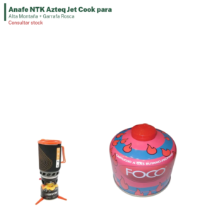 Anafe NTK Azteq Jet Cook para Alta Montaña + Garrafa Rosca