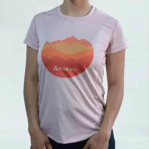 64243502 Remera Trevo Tabaquillo Mujer Manga Corta Rosa Viejo