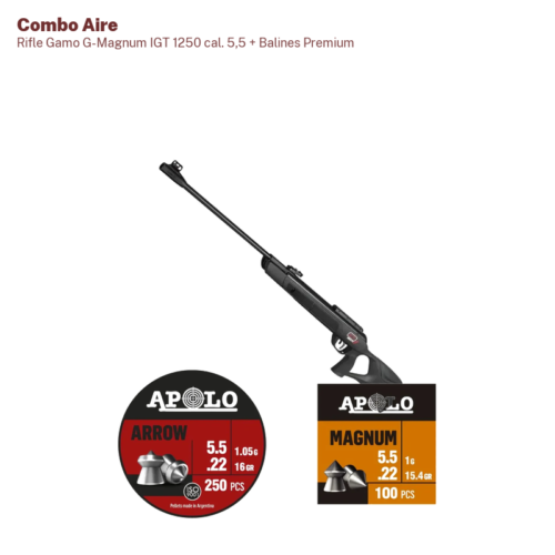 Rifle Gamo G-Magnum IGT 1250 cal. 5,5 + Balines Premium