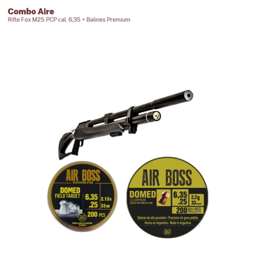 Rifle Fox M25 PCP cal. 6,35 + Balines Premium