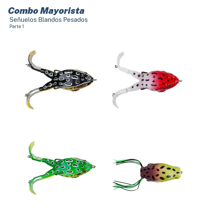 Combo Mayorista Ranas y Plops Pesados Waterdog (24 Unid.)