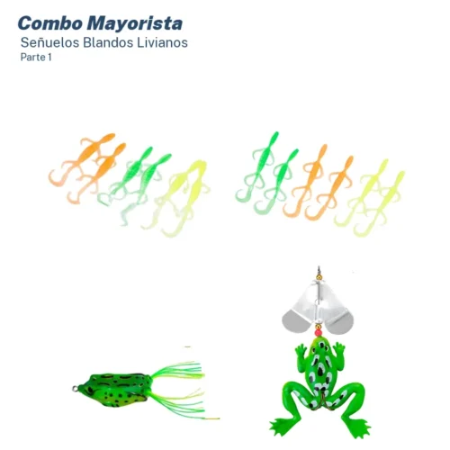 Combo Mayorista Señuelos Blandos Variada Liviana (51 Unid.)
