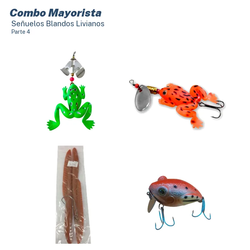 Combo Mayorista Señuelos Blandos Variada Liviana (51 Unid.)
