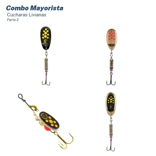 Combo Mayorista Cucharas Giratorias y Ondulantes (51 Unid.)