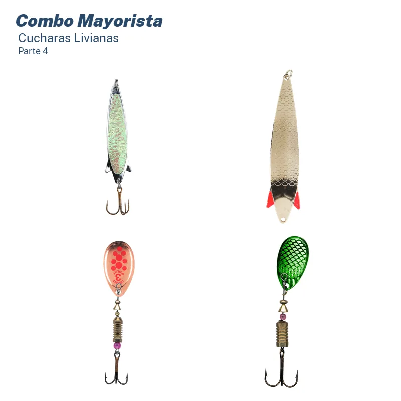 Combo Mayorista Cucharas Giratorias y Ondulantes (51 Unid.)