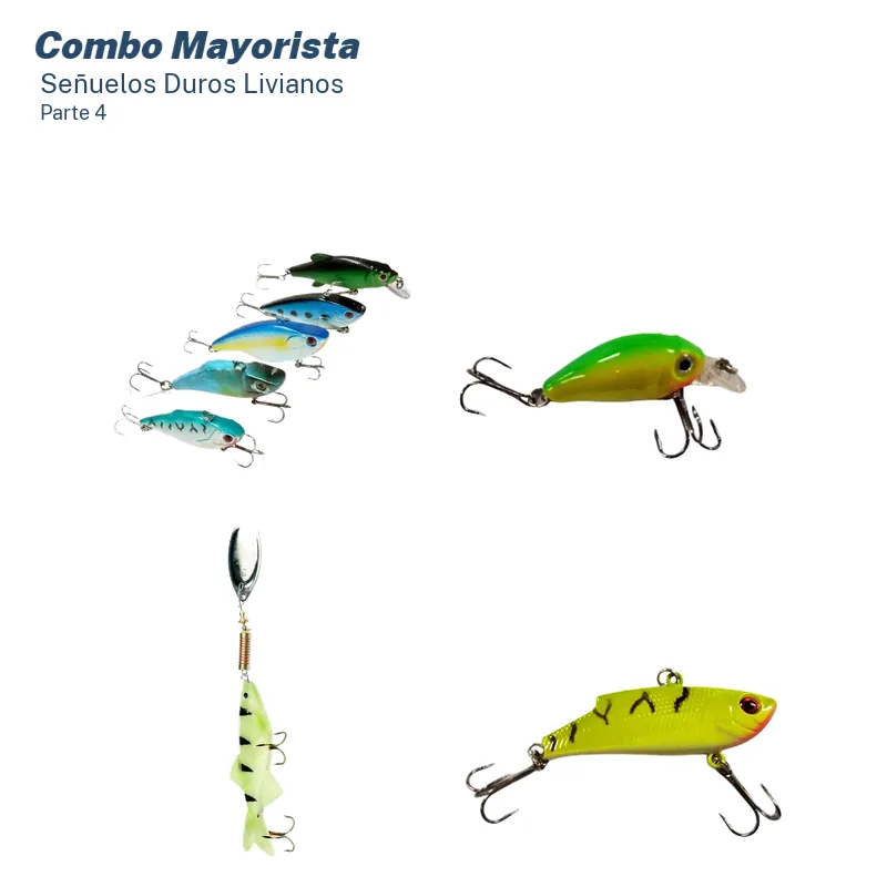 Combo Mayorista Señuelos Duros Variada Liviana (53 Unid.)