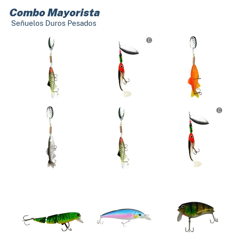 Combo Mayorista Señuelos Duros Variada Pesada (41 Unid.)