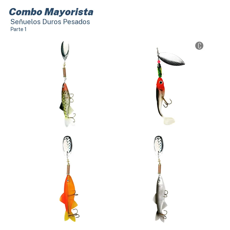 Combo Mayorista Señuelos Duros Variada Pesada (41 Unid.)