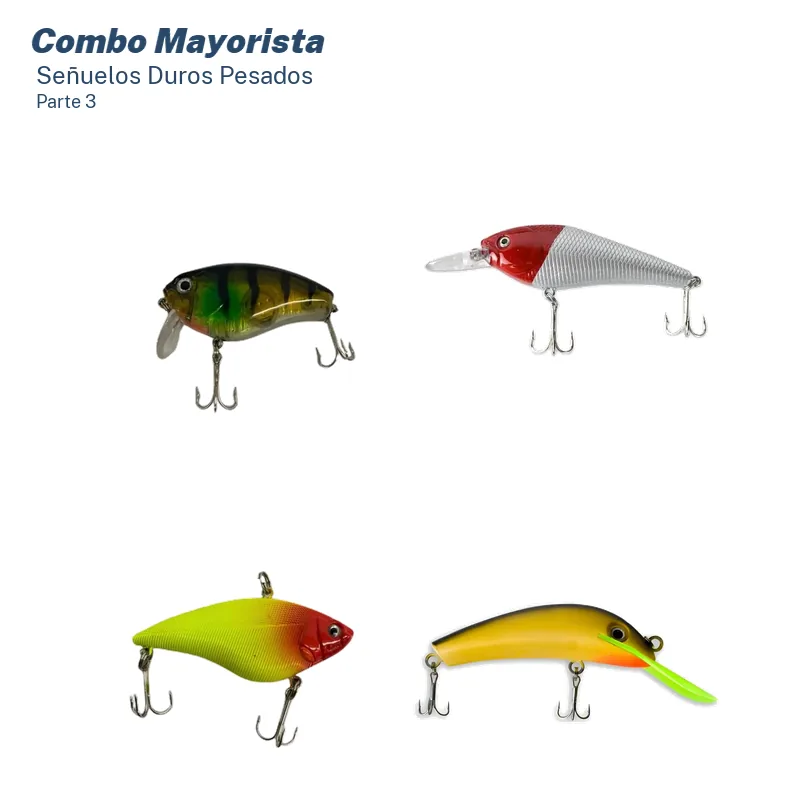 Combo Mayorista Señuelos Duros Variada Pesada (41 Unid.)