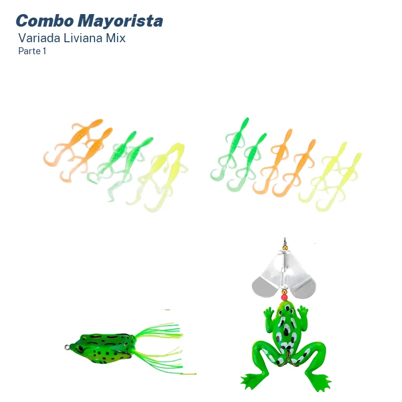 Mega Combo Mayorista Pesca Variada Liviana (126 Unid.)