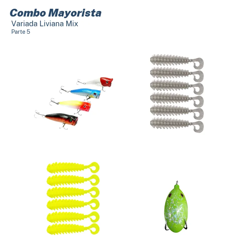 Mega Combo Mayorista Pesca Variada Liviana (126 Unid.)