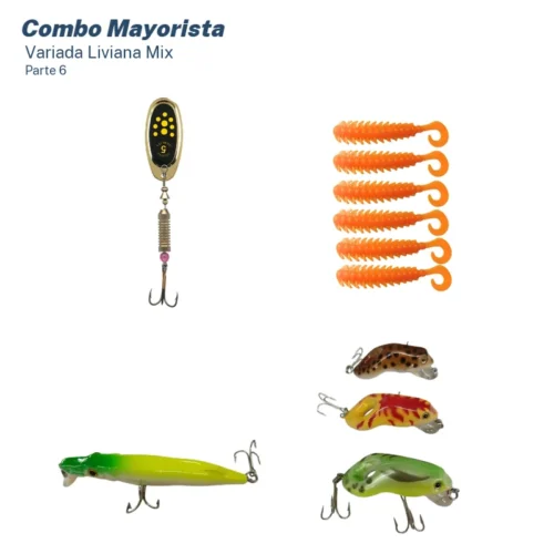 Mega Combo Mayorista Pesca Variada Liviana (126 Unid.)