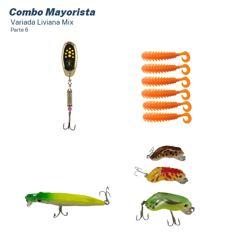 Mega Combo Mayorista Pesca Variada Liviana (126 Unid.)