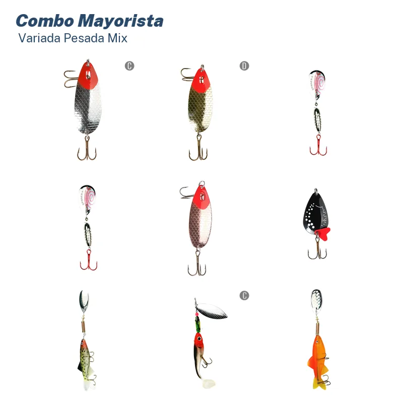 Mega Combo Mayorista Pesca Variada Pesada (91 Unid.)