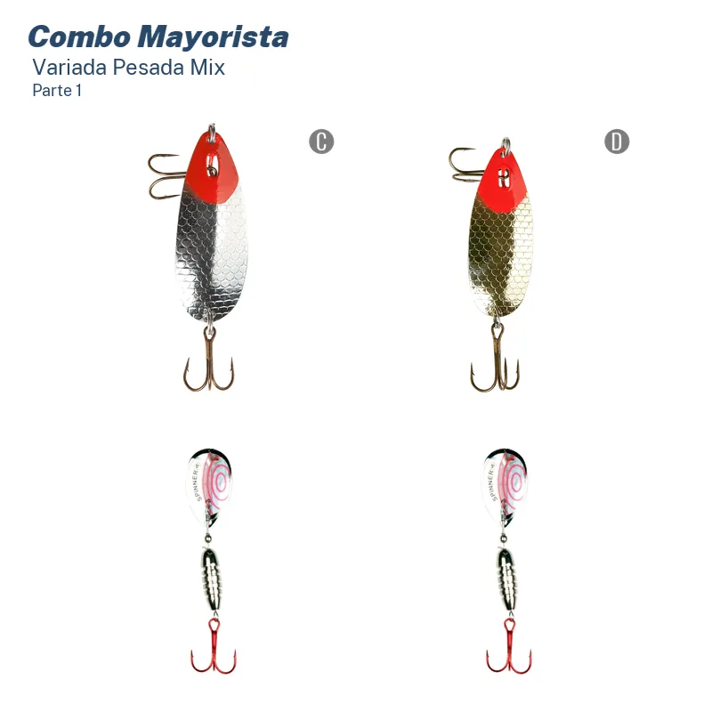 Mega Combo Mayorista Pesca Variada Pesada (91 Unid.)