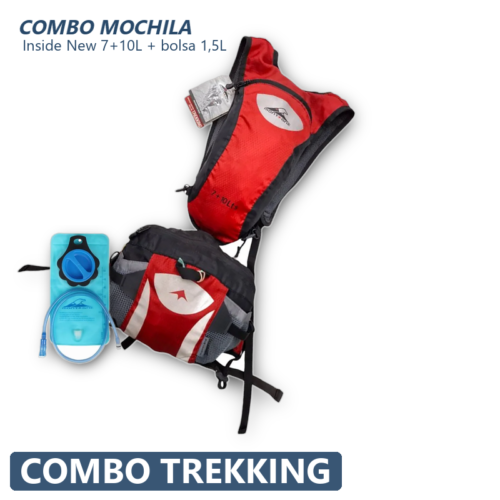 Combo Mochila Montagne Inside New 7+10L + Bolsa de Hidratación 1,5L