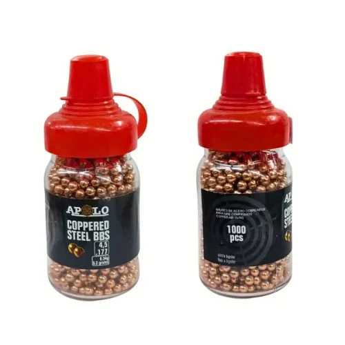 Balines Esferico Acero Cobreados Bb 4.5X1000 (Cajonx15U) 19982 Apolo