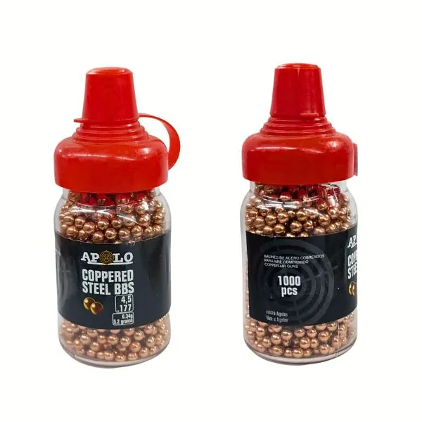 Balines Esferico Acero Cobreados Bb 4.5X1000 (Cajonx15U) 19982 Apolo