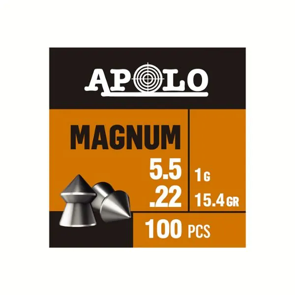 Balines Magnum 5,5 X 100 con Punta 15,42 G/1Grs (Cajonx250U) 13001 Apolo