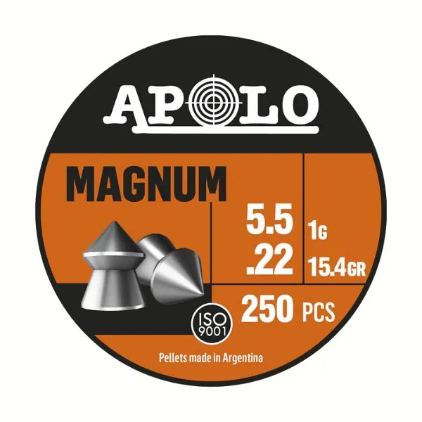 Balines Magnum 5,5 X 250 C/Punta 15,42 G/1Grs (Latax30U) 13003 Apolo