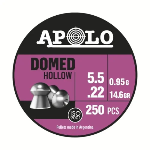 Balines Domed Hollow 5,5 X 250 0,95 G/14,6 Gr (Cajonx30U) 19702 Apolo