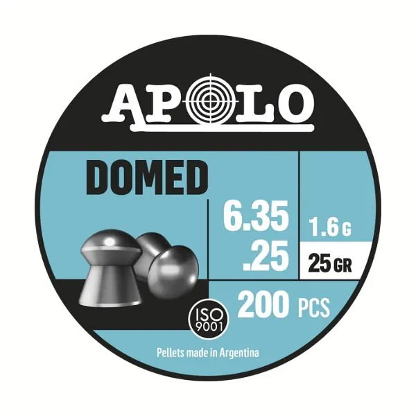 BALINES APOLO DOMED 6,35 X 200 25G/1,60GRS (CAJONX30U) 13501 Balines Domed 6,35 X 200 25 G/1,60Grs (Cajonx30U) 13501 Apolo
