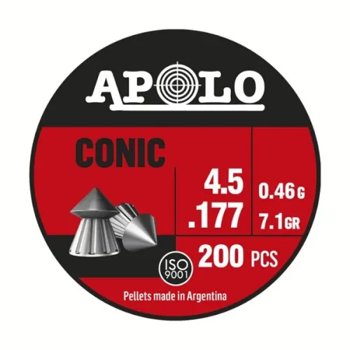 Balines Conic 4,5 X 200 7 G/0,46Grs (Cajonx56U) 10002 Apolo