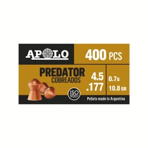Balines Predator Cobreados 4,5 X 400 10,8 G/0,7Grs (Cajonx40U) 19950 Apolo