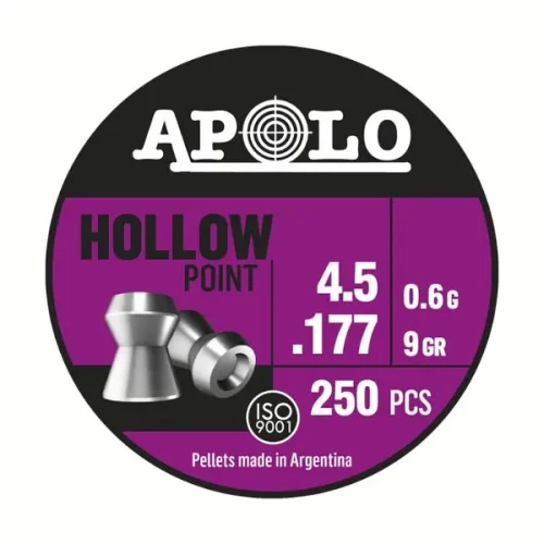 Balines Hollow Point 4,5 X 250 9 G/0,60Grs (Cajonx48U) 19201 Apolo