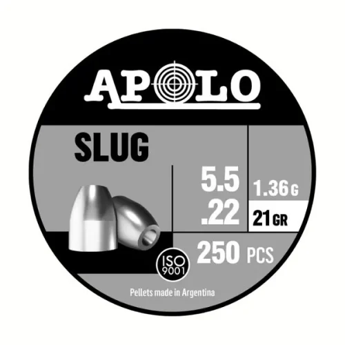Balines Slug 5,5 X 250 "21 Gr" 21 Gr/1,36Grs (Cajonx30U) 19300 Apolo