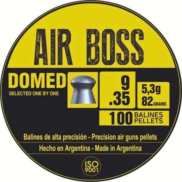 BALINES APOLO AIR BOSS DOMED FIELD TARGET 9,00 X 100 82G/5,3GRS (CAJONX30U) 30400 Balines Air Boss Domed Field Target 9,00 X 100 82 G/5,3Grs (Cajonx30U) 30400 Apolo
